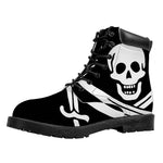 Calico Jack Pirate Flag Print Work Boots