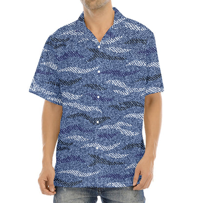 Camo Denim Jeans Pattern Print Aloha Shirt