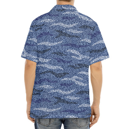 Camo Denim Jeans Pattern Print Aloha Shirt