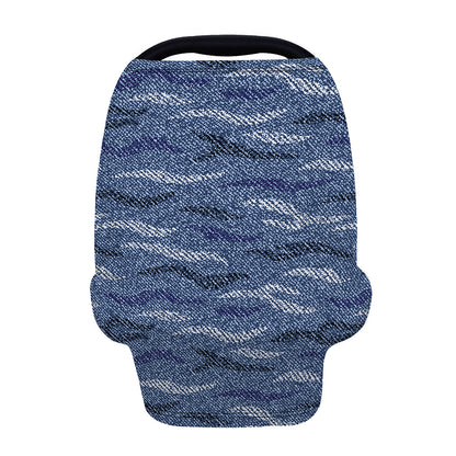 Camo Denim Jeans Pattern Print Baby Seat Cover