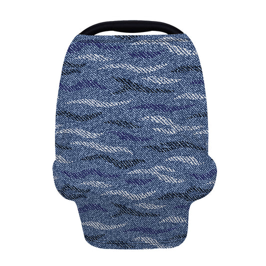 Camo Denim Jeans Pattern Print Baby Seat Cover