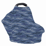 Camo Denim Jeans Pattern Print Baby Seat Cover