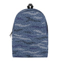 Camo Denim Jeans Pattern Print School Backpack