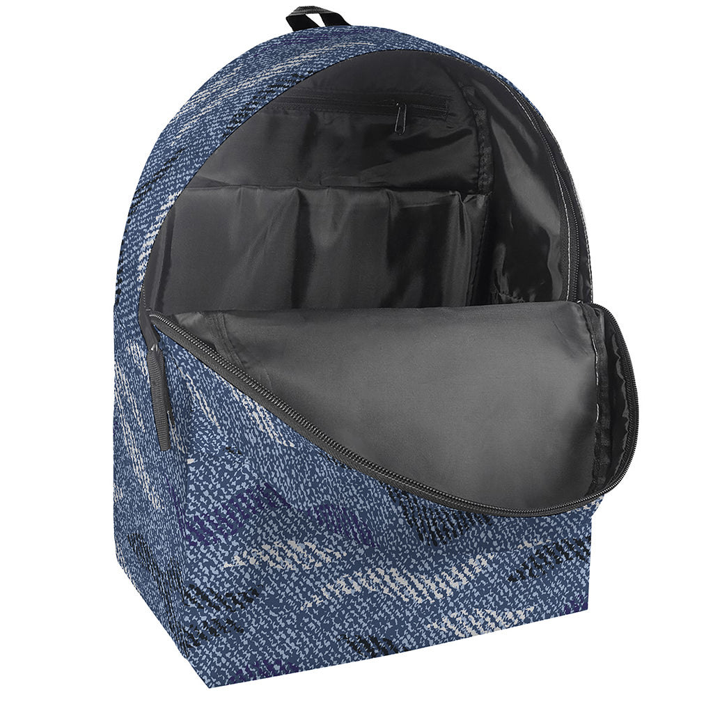 Camo Denim Jeans Pattern Print Backpack