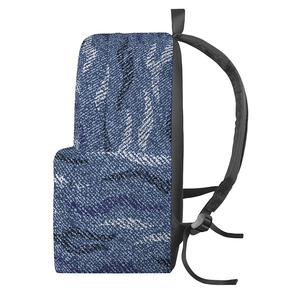 Camo Denim Jeans Pattern Print Backpack