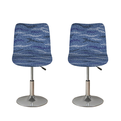 Camo Denim Jeans Pattern Print Bar Stool Covers