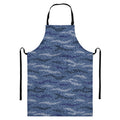 Camo Denim Jeans Pattern Print Bib Apron With Pocket