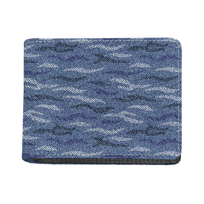 Camo Denim Jeans Pattern Print Bifold Wallet