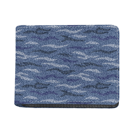 Camo Denim Jeans Pattern Print Bifold Wallet