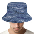 Camo Denim Jeans Pattern Print Bucket Hat