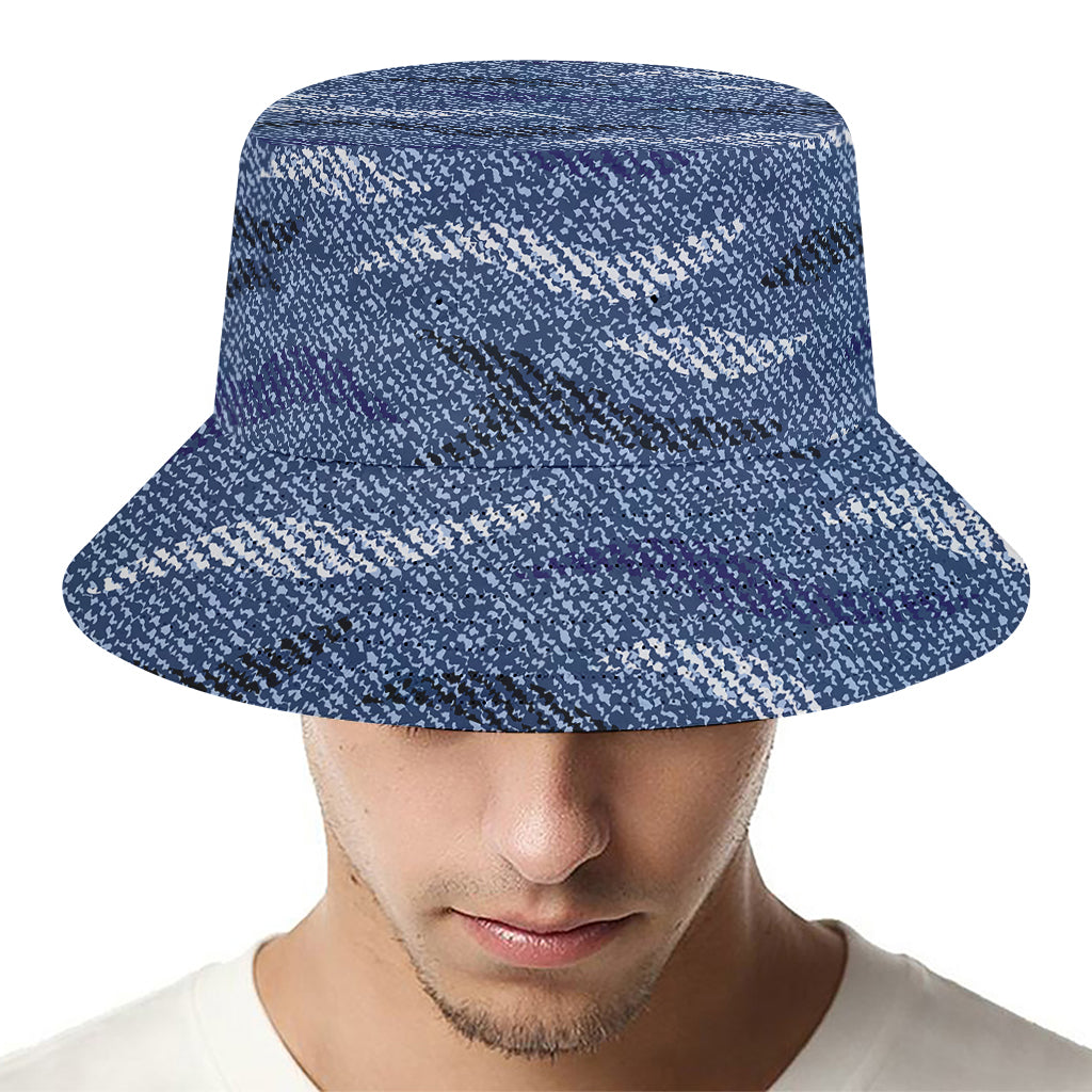 Camo Denim Jeans Pattern Print Bucket Hat