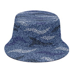 Camo Denim Jeans Pattern Print Bucket Hat