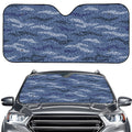 Camo Denim Jeans Pattern Print Car Windshield Sun Shade
