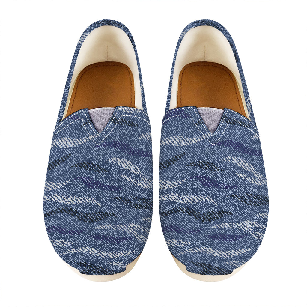 Camo Denim Jeans Pattern Print Casual Shoes