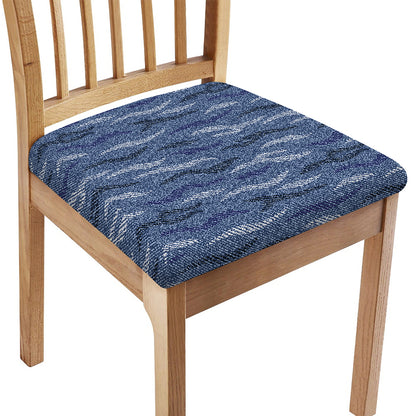 Camo Denim Jeans Pattern Print Chair Cushion Cover