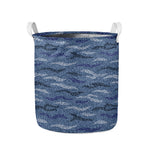 Camo Denim Jeans Pattern Print Collapsible Laundry Basket