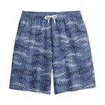 Camo Denim Jeans Pattern Print Cotton Shorts