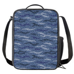 Camo Denim Jeans Pattern Print Crossbody Lunch Bag