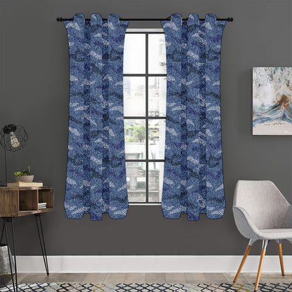 Camo Denim Jeans Pattern Print Curtain
