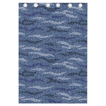 Camo Denim Jeans Pattern Print Curtain