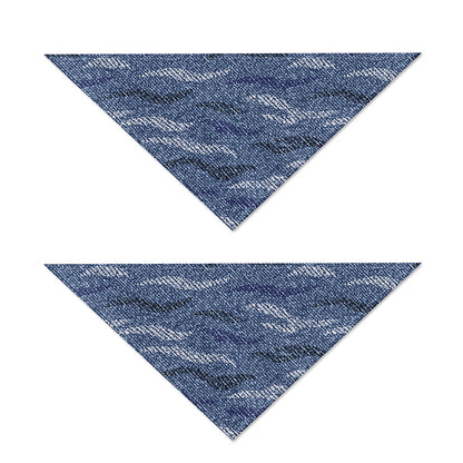 Camo Denim Jeans Pattern Print Dog Bandana