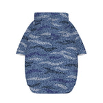 Camo Denim Jeans Pattern Print Dog Zip Up Hoodie