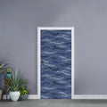 Camo Denim Jeans Pattern Print Door Sticker