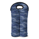 Camo Denim Jeans Pattern Print Double Neoprene Wine Tote