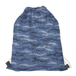 Camo Denim Jeans Pattern Print Drawstring Bag