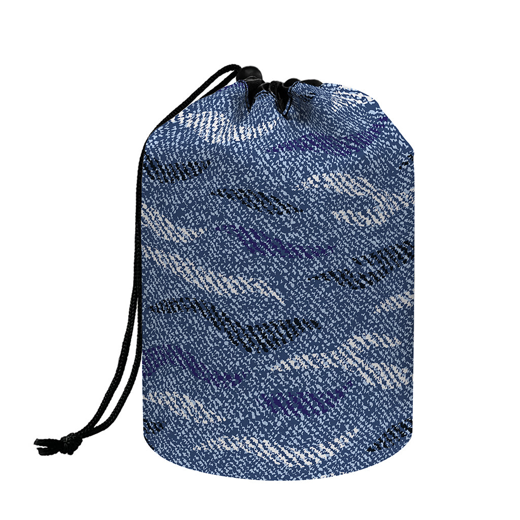 Camo Denim Jeans Pattern Print Drawstring Makeup Bag