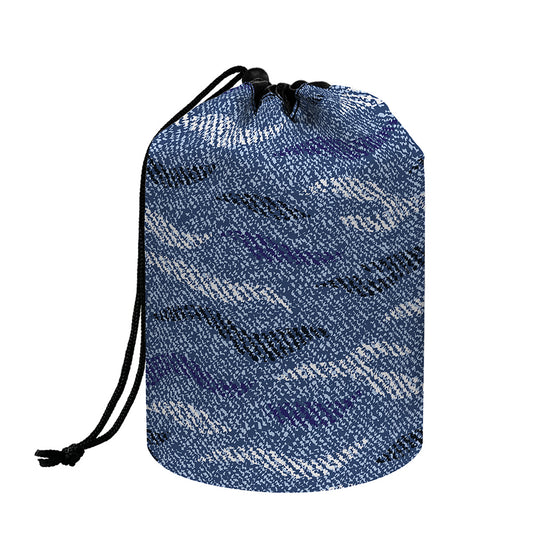 Camo Denim Jeans Pattern Print Drawstring Makeup Bag