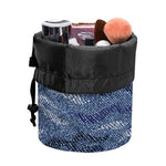 Camo Denim Jeans Pattern Print Drawstring Makeup Bag