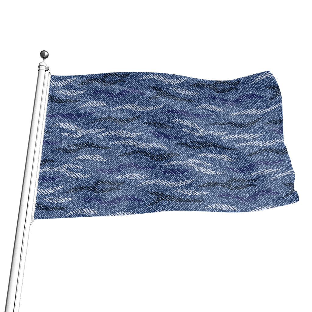 Camo Denim Jeans Pattern Print Flag