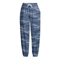 Camo Denim Jeans Pattern Print Fleece Lined Knit Pants
