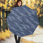 Camo Denim Jeans Pattern Print Foldable Umbrella