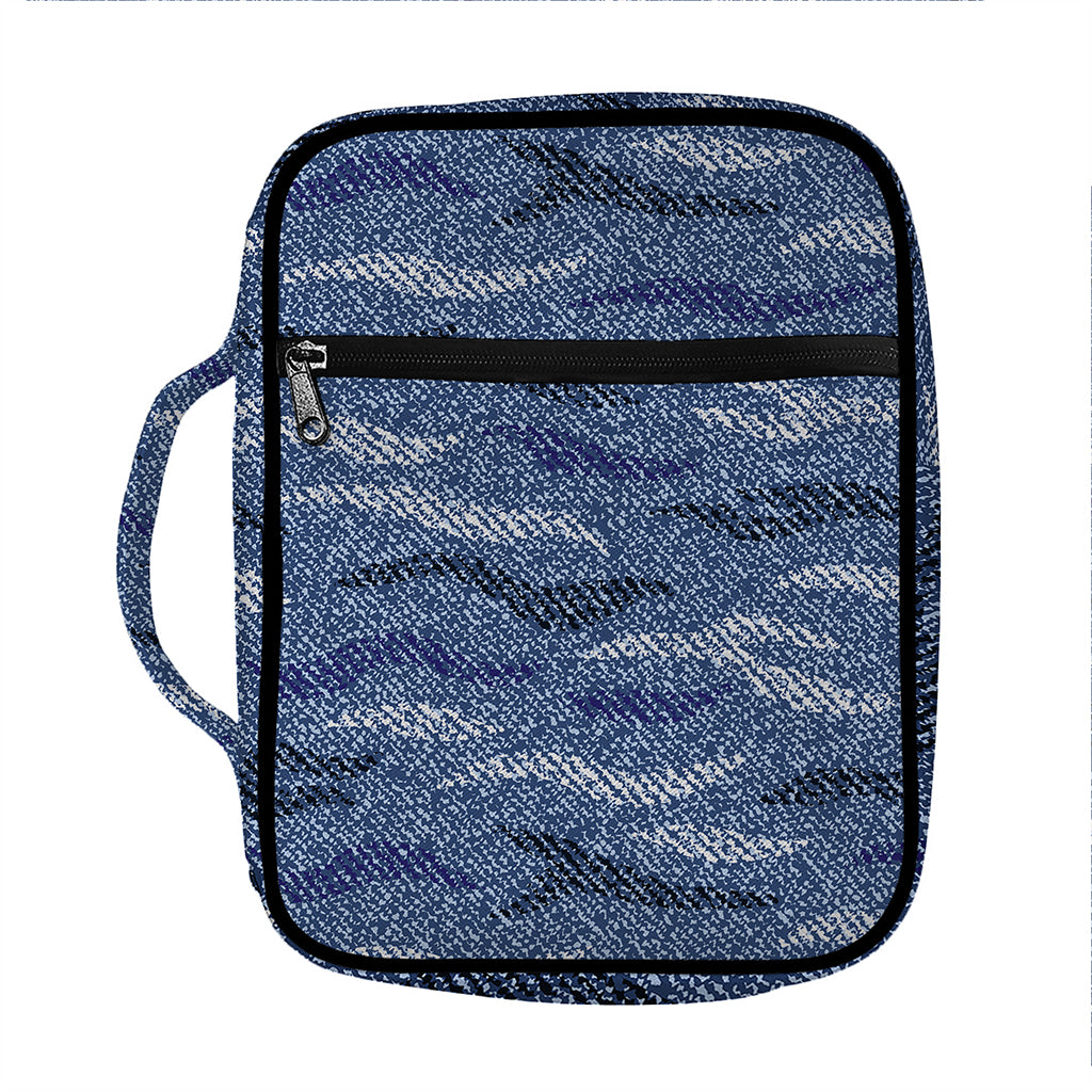 Camo Denim Jeans Pattern Print Front Pocket Bible Bag
