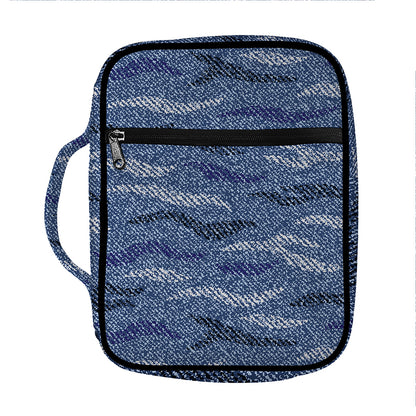 Camo Denim Jeans Pattern Print Front Pocket Bible Bag