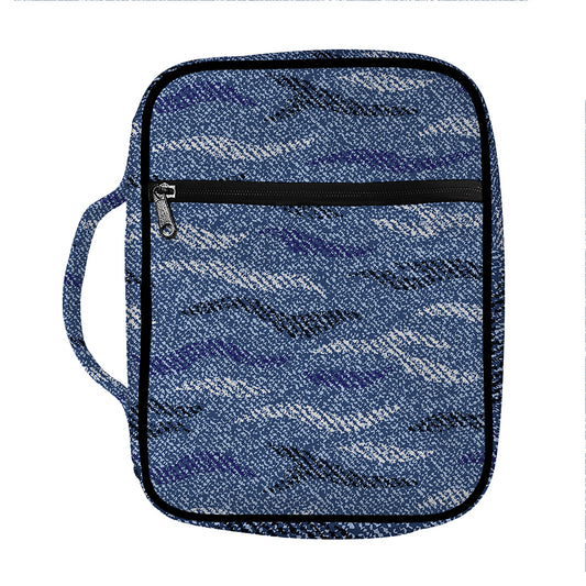 Camo Denim Jeans Pattern Print Front Pocket Bible Bag