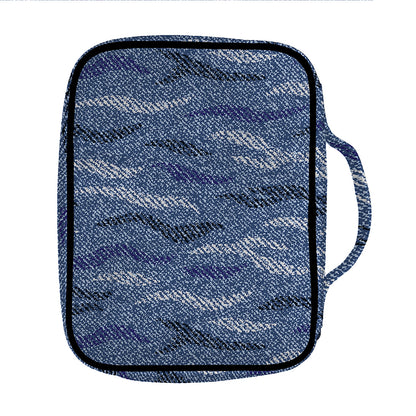 Camo Denim Jeans Pattern Print Front Pocket Bible Bag