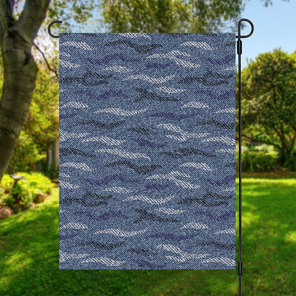 Camo Denim Jeans Pattern Print Garden Flag