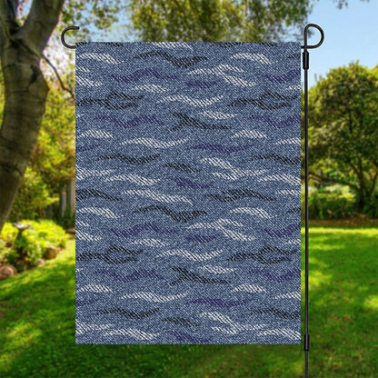Camo Denim Jeans Pattern Print Garden Flag