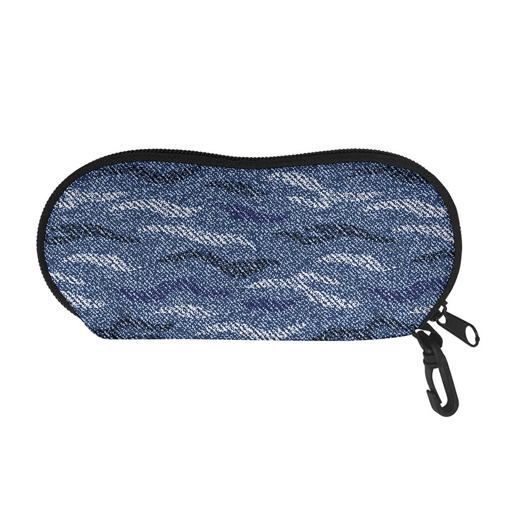 Camo Denim Jeans Pattern Print Glasses Case