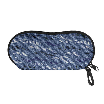 Camo Denim Jeans Pattern Print Glasses Case