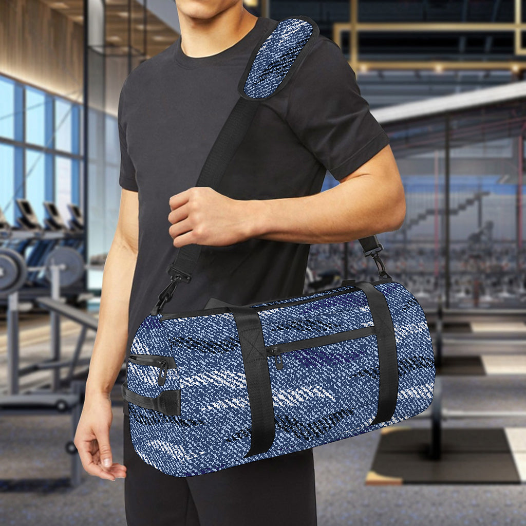 Camo Denim Jeans Pattern Print Gym Bag