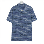 Camo Denim Jeans Pattern Print Hawaiian Shirt