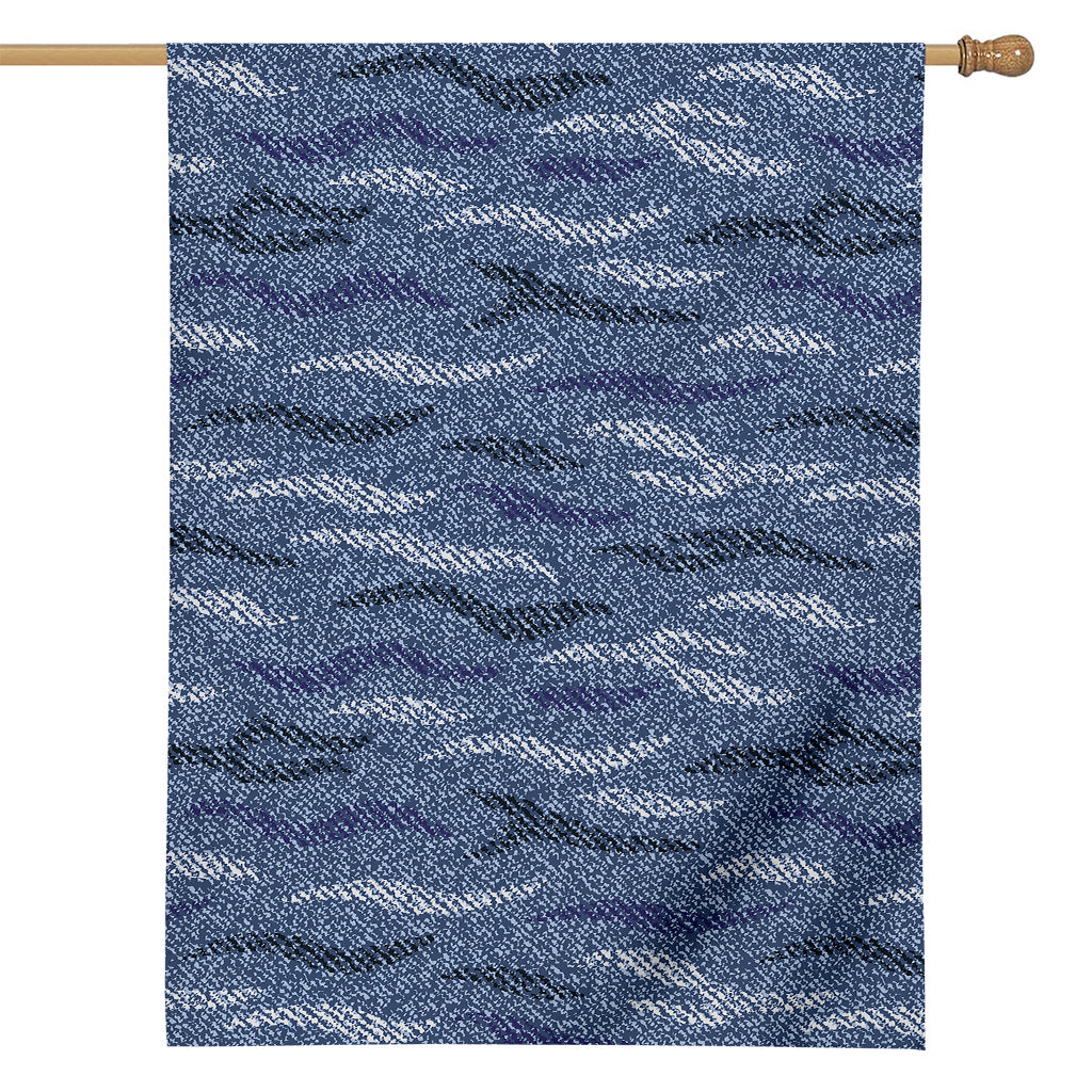 Camo Denim Jeans Pattern Print House Flag
