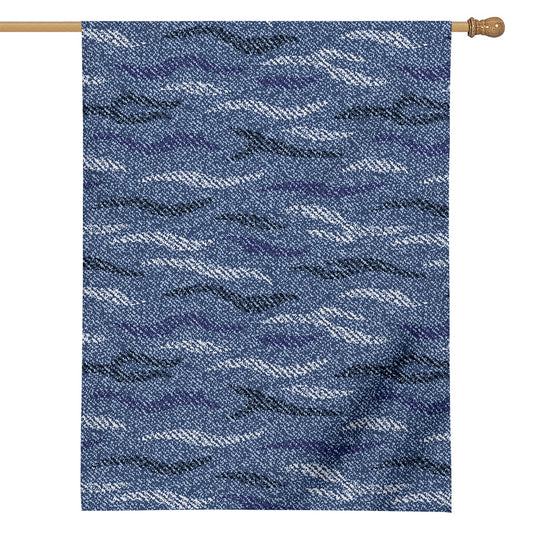 Camo Denim Jeans Pattern Print House Flag