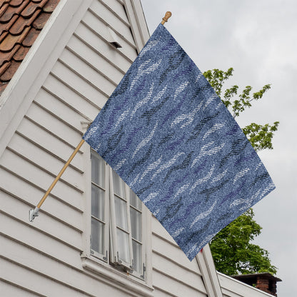 Camo Denim Jeans Pattern Print House Flag