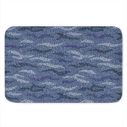 Camo Denim Jeans Pattern Print Indoor Door Mat