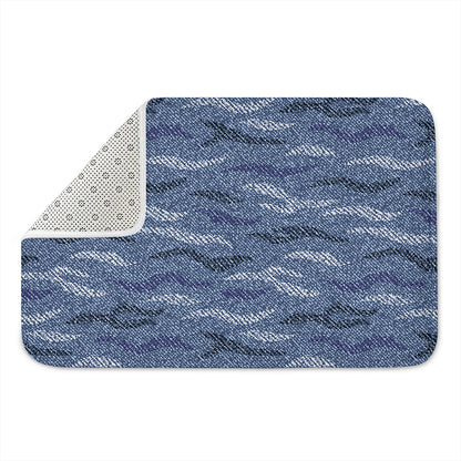 Camo Denim Jeans Pattern Print Indoor Door Mat